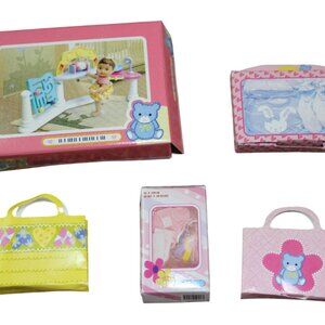 Barbie Happy Family Baby Store Gift Bags Merch Boxes Accessories Lot 2002 RARE